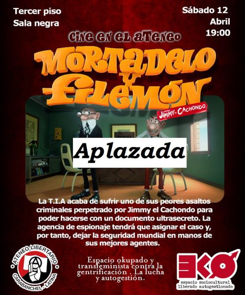 ¡APLAZADO! Cine en el Ateneo: «Mortadelo y Filemón»