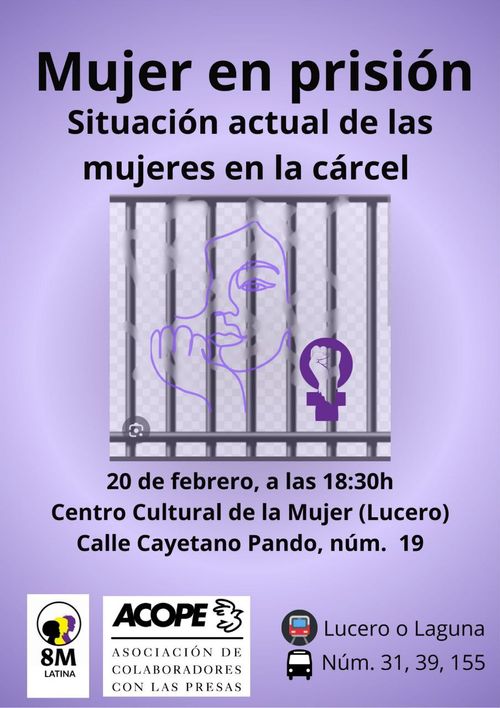 Charla: Mujer en prisión. Situación actual de las mujeres en la cárcel