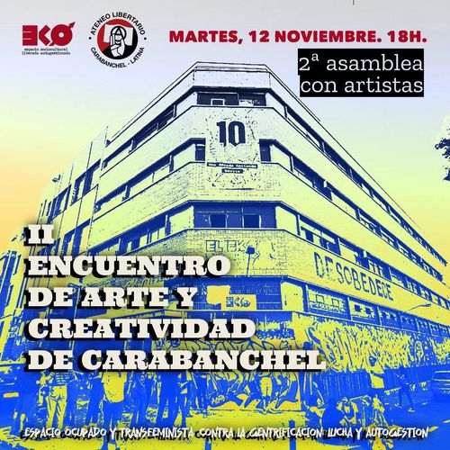 Asamblea organizativa hacia el II Encuentro de Arte y Creatividad de Carabanchel