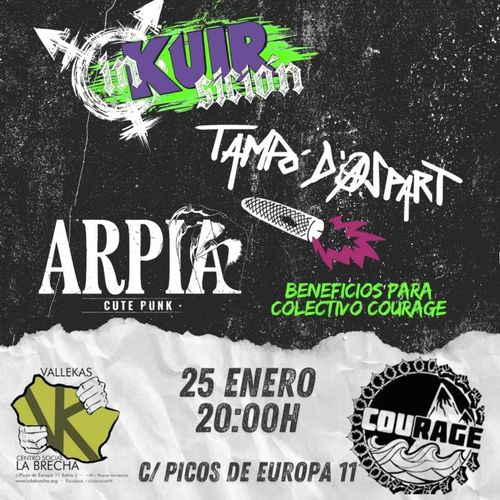 Concierto queerpunk: Tampó D'Aspart, Inkuirsición y Arpía