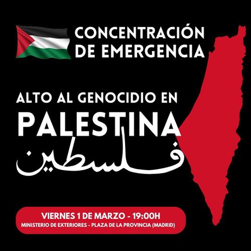  ‼️CONCENTRACIÓN DE EMERGENCIA  📢Ante la última masacre en Gaza