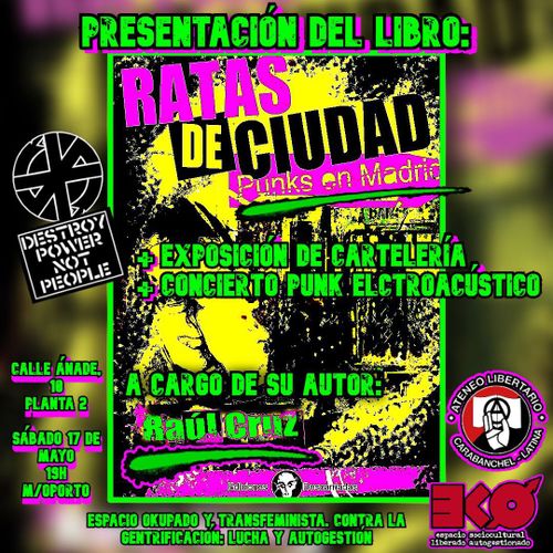 PRESENTACIÓN DEL LIBRO: «RATAS DE CIUDAD» de Raúl Cruz
