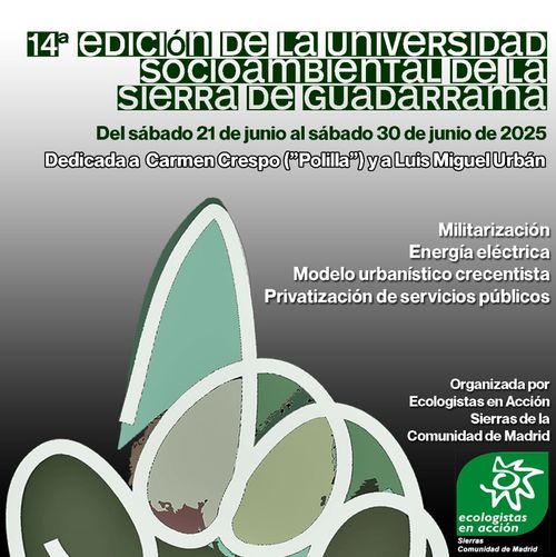 14ª edición de la Universidad Socioambiental de la Sierra de Guadarrama