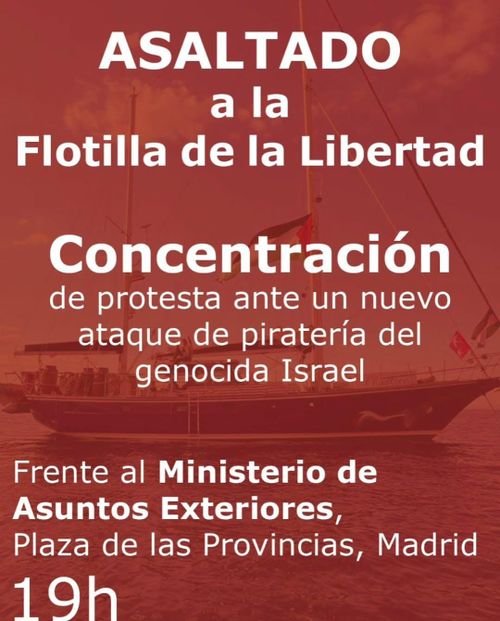 Concentración de protesta ante el asalto y secuestro de las activistas de Freedom Flotilla