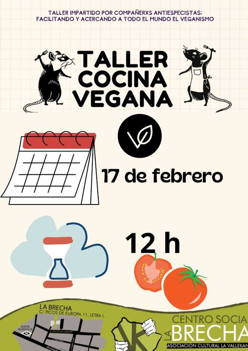 Vuelve el taller mensual de cocina vegana.