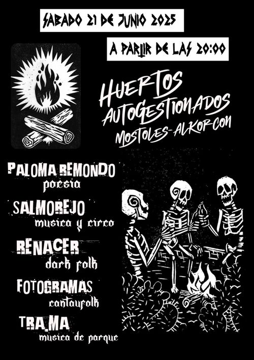 Hogueras en los huertos okupados mostóles-alcorcón