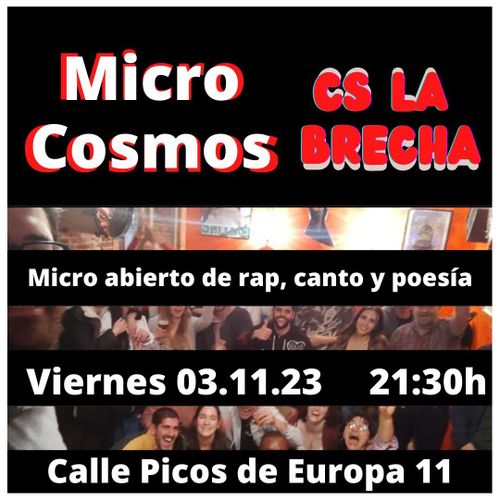 Micro Cosmos: Micro abierto de rap, canto y poesía