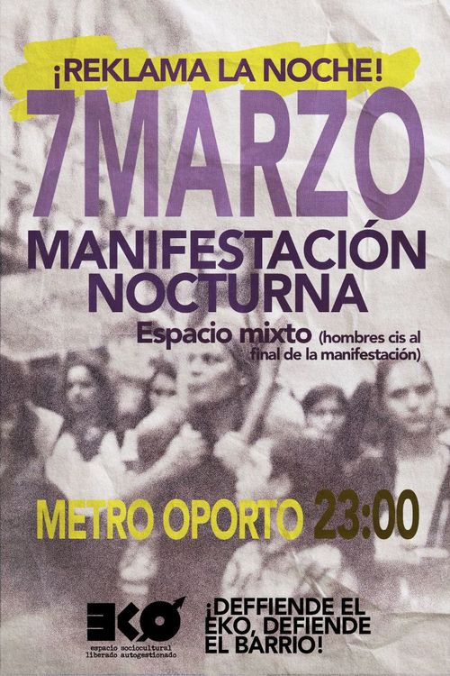 Reclama feminista nocturna Carabanchel 