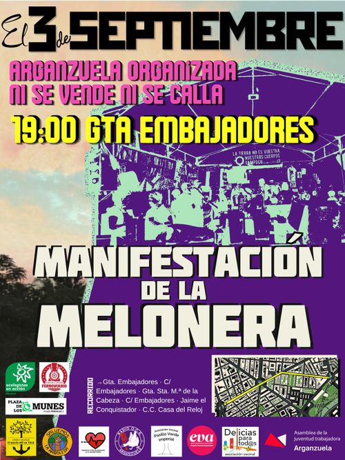 Manifestación #Melonera26 de #Arganzuela
