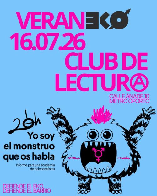 CLUB DE LECTURⒶ del Ateneo. “Yo soy el monstruo que os habla”